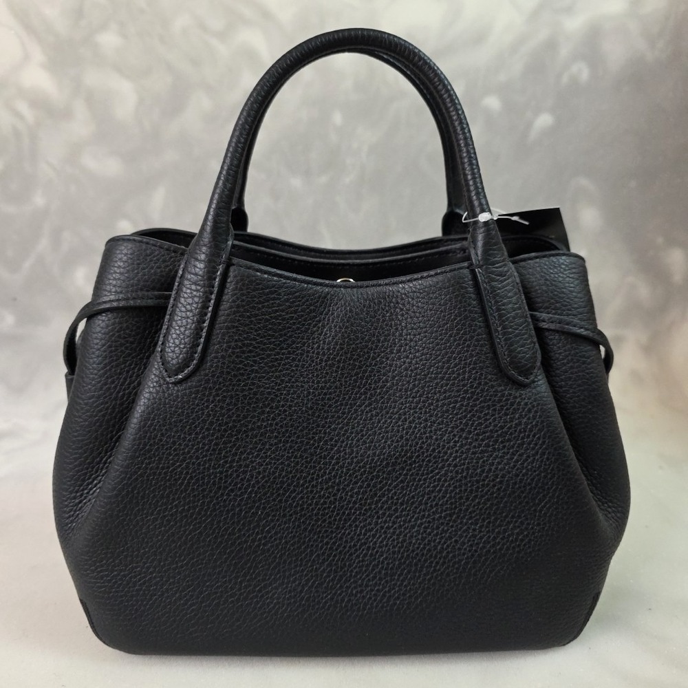 KATE SPADE DUMPLING SMALL SATCHEL SHOULDER CROSSBODY BAG TOTE BLACK LEATHER GOLD - Picture 3 of 14